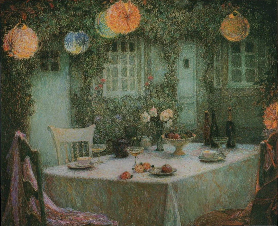 Henri Le Sidaner - 100, Il tavolo con le lanterne